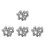 40Pcs Silver Alloy Car Wheel Bolts for Wheel Hub with Antitheft Thread 7