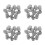 40Pcs Silver Alloy Car Wheel Bolts for Wheel Hub with Antitheft Thread 5