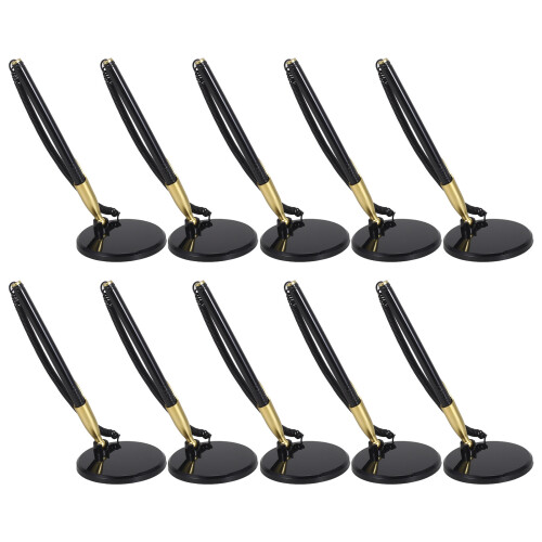 40Pcs Smooth Writing Secure Desk Pen with Chain and Base Mount 1
