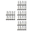 40Pcs Smooth Writing Secure Desk Pen with Chain and Base Mount 9