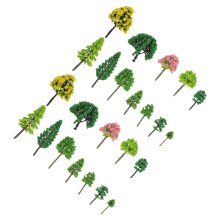 110Pcs Durable Plastic DIY Tree Props Assorted Color Landscape Models