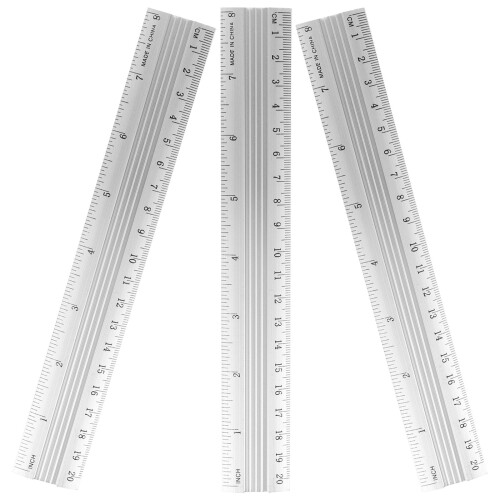 6Pcs Portable Silver Metal Ruler Set for Students Architects Designers 1