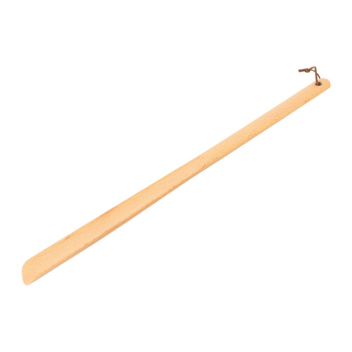 2Pcs Durable Wood Shoe Horn Lifter Long Handle Comfortable Home Use