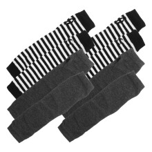12Pairs Female Striped Arm Sleeves Polyester Breathable Everyday Wear