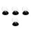 4Pcs Clear Glass Snow Globe Kit DIY with Sturdy Plastic Base 6