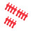 12Pcs Red Foosball Men Replacement Set Mounting for Home 6