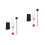 2Sets Assorted Color Yoga fork Set with Wooden Handles 6