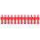12Pcs Red Foosball Men Replacement Set Mounting for Home 7