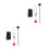 2Sets Assorted Color Yoga fork Set with Wooden Handles 5