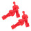 12Pcs Red Foosball Men Replacement Set Mounting for Home 2