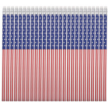 144Pcs Usa Flag Themed Writing Pencils for Back to School & Daily Use