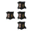 4Pcs Adjustable Black Tactical Cat Vest Harness for Outdoor Walking 8