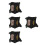 4Pcs Adjustable Black Tactical Cat Vest Harness for Outdoor Walking 5