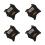 4Pcs Adjustable Black Tactical Cat Vest Harness for Outdoor Walking 6