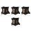 4Pcs Adjustable Black Tactical Cat Vest Harness for Outdoor Walking 4