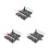 3Pièces Accessoires Rail De Chemin De Fer Jouet Plastique Gris 5