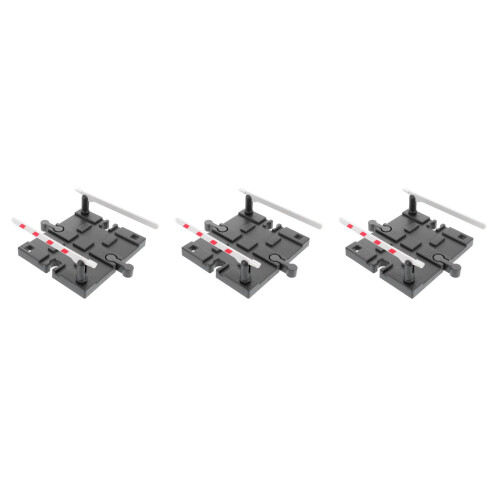 3Pièces Accessoires Rail De Chemin De Fer Jouet Plastique Gris 2