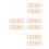 40St Handige Kalender Ringen Gouden Zinklegering Openbare Clips 9