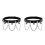 2St Elastische Zwarte Leg Loop Met Metalen Ketting Punk Accessoire 6
