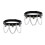2St Elastische Zwarte Leg Loop Met Metalen Ketting Punk Accessoire 4
