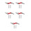 5Pièces Outils Rejointoiement Rouge Acier Usage 7