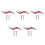 5Pièces Outils Rejointoiement Rouge Acier Usage 4