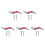5Pièces Outils Rejointoiement Rouge Acier Usage 8