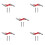 5Pièces Outils Rejointoiement Rouge Acier Usage 9
