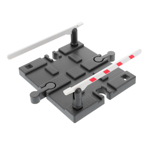 3Pièces Accessoires Rail De Chemin De Fer Jouet Plastique Gris 1