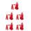 5St Rood Duurzame Handgerolde Draadknitter 8
