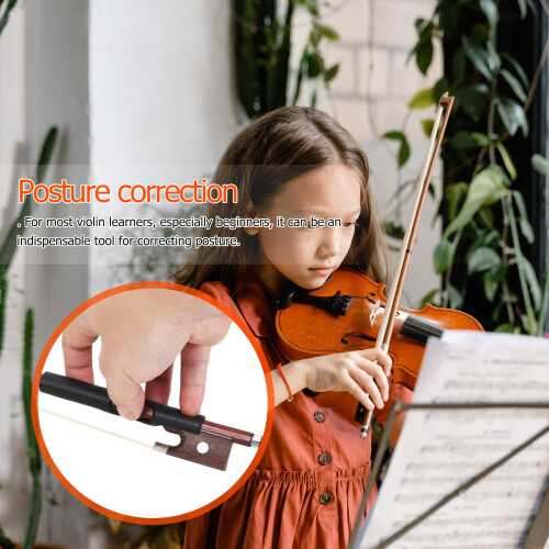 1St Compacte Rubber Viool Strijkstok Corrector Zwart Voor Beginners 1