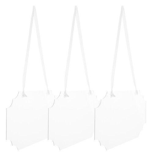 6Pcs Clear Acrylic Hanging Boards for DIY Message Tags and Planning