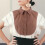 3St Afneembare Nepkraag Dames Blouse En Overhemd Polyester 4