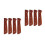 4Pcs Brown Wood Replacement Handles for Kitchen Cutter Non-Slip Grip 8