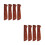 4Pcs Brown Wood Replacement Handles for Kitchen Cutter Non-Slip Grip 4