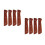 4Pcs Brown Wood Replacement Handles for Kitchen Cutter Non-Slip Grip 5