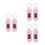 6Pièces Broche Rose ABS Digitales Mini Pour Enfants Intérieur 8
