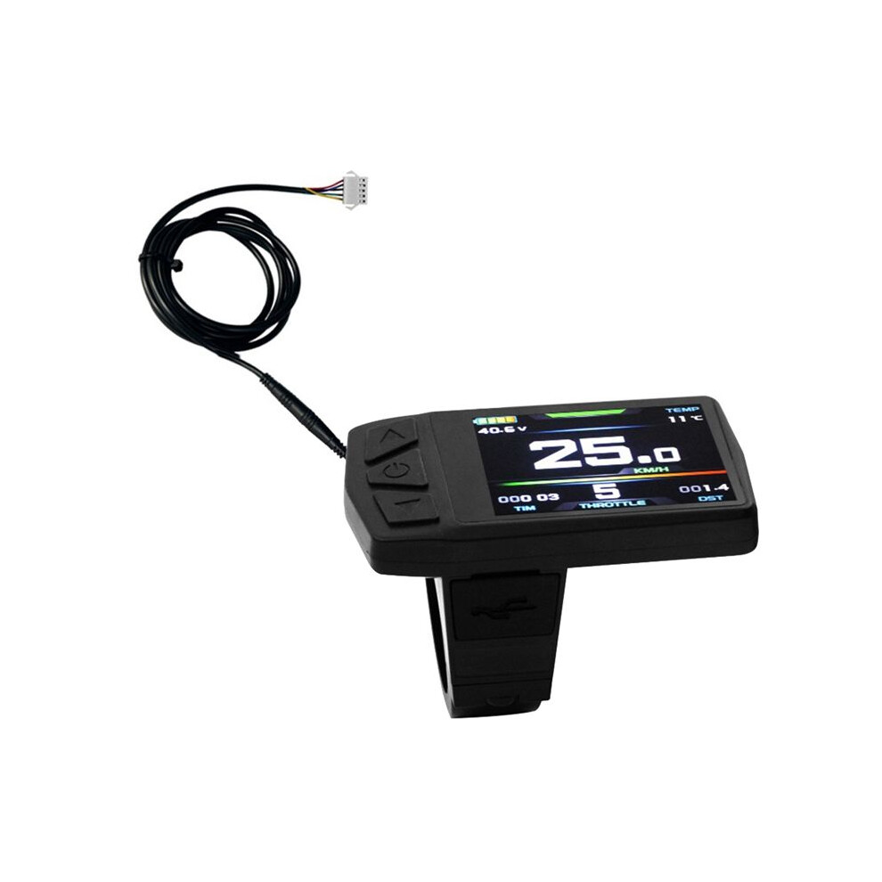 Electric Bike Kt-Tf01u Lcd Display Meter 24V 36V 48V Sm Connection Plug Ebike Intelligent Display With Usb 6032407257194