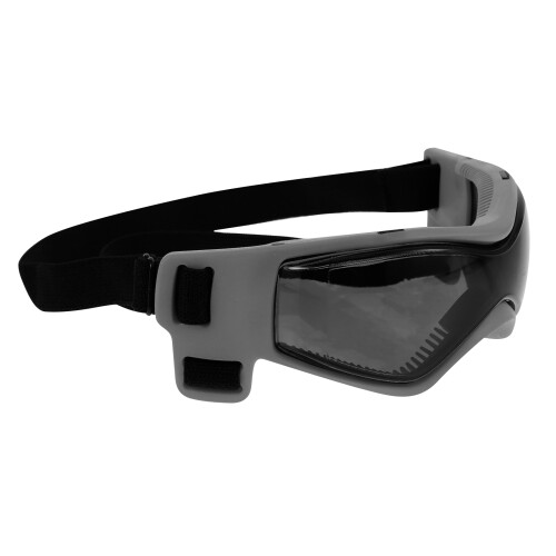 2Pcs Adjustable Black Dog Goggles with Ventilated Eye Cups for Pets