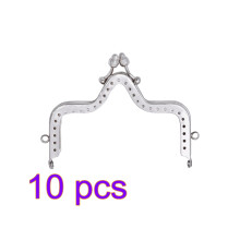 10Pcs Vintage Silver Metal Purse Clasp Frames for Bag DIY Accessories