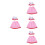 4Pièces Costume Polyester Rouge Robe De Bain Élégante Et Bonnet 10