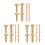 21Pairs Handmade Golden Copper Rivets Handle Fixing Hardware Set 9