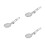 3Pcs Titanium Foldable Spoon Silver Portable Picnic Camping Tableware 10