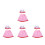 4Pièces Costume Polyester Rouge Robe De Bain Élégante Et Bonnet 7