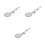 3Pcs Titanium Foldable Spoon Silver Portable Picnic Camping Tableware 7