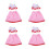 4Pièces Costume Polyester Rouge Robe De Bain Élégante Et Bonnet 5