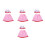4Pièces Costume Polyester Rouge Robe De Bain Élégante Et Bonnet 4