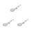 3Pcs Titanium Foldable Spoon Silver Portable Picnic Camping Tableware 6