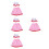 4Pièces Costume Polyester Rouge Robe De Bain Élégante Et Bonnet 8