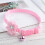 2Pièces Collier Pour Animal De Compagnie Rose, Durable Avec Clochette 11